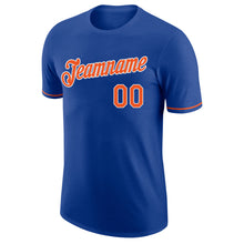 Load image into Gallery viewer, Custom Royal Orange-White Performance T-Shirt
