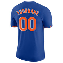 Load image into Gallery viewer, Custom Royal Orange-White Performance T-Shirt
