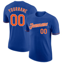 Load image into Gallery viewer, Custom Royal Orange-White Performance T-Shirt

