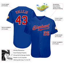 Load image into Gallery viewer, Custom Royal Red-White Authentic Baseball Jersey
