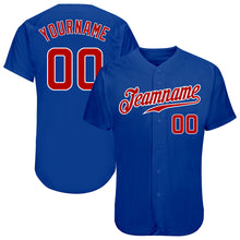 Load image into Gallery viewer, Custom Royal Red-White Authentic Baseball Jersey
