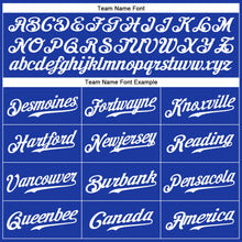 Load image into Gallery viewer, Custom Royal White Authentic Baseball Jersey
