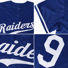Load image into Gallery viewer, Custom Royal White Authentic Baseball Jersey

