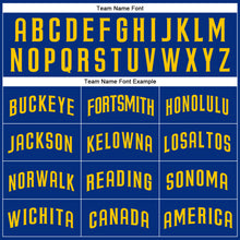 Load image into Gallery viewer, Custom Royal Gold Authentic Baseball Jersey

