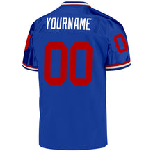 Load image into Gallery viewer, Custom Royal Red-White Mesh Authentic Throwback Football Jersey

