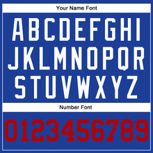 Load image into Gallery viewer, Custom Royal Red-White Mesh Authentic Throwback Football Jersey
