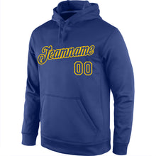 Load image into Gallery viewer, Custom Stitched Royal Royal-Gold Sports Pullover Sweatshirt Hoodie
