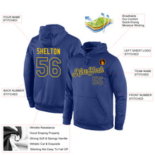 Load image into Gallery viewer, Custom Stitched Royal Royal-Gold Sports Pullover Sweatshirt Hoodie

