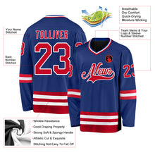 Load image into Gallery viewer, Custom Royal Red-White Hockey Jersey
