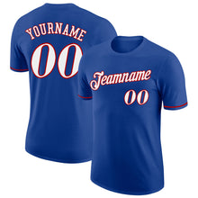 Load image into Gallery viewer, Custom Royal White-Red Performance T-Shirt
