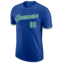 Load image into Gallery viewer, Custom Royal Kelly Green-White Performance T-Shirt
