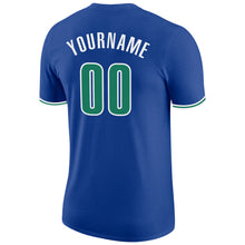Load image into Gallery viewer, Custom Royal Kelly Green-White Performance T-Shirt
