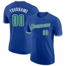 Load image into Gallery viewer, Custom Royal Kelly Green-White Performance T-Shirt
