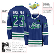 Load image into Gallery viewer, Custom Royal Kelly Green-White Hockey Jersey
