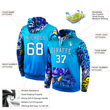 Load image into Gallery viewer, Custom Stitched Royal White-Royal 3D Pattern Design Sports Pullover Sweatshirt Hoodie
