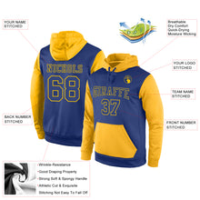 Load image into Gallery viewer, Custom Stitched Royal Royal-Gold Sports Pullover Sweatshirt Hoodie
