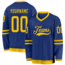 Load image into Gallery viewer, Custom Royal Gold Hockey Jersey

