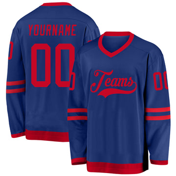 Custom Royal Red Hockey Jersey