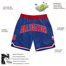 Load image into Gallery viewer, Custom Royal Red-White Authentic Throwback Basketball Shorts
