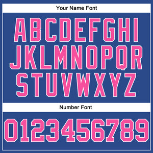 Custom Royal Pink-White Authentic Throwback Basketball Jersey
