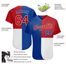 Load image into Gallery viewer, Custom Royal Red-White 3D Pattern Design Multicolor Authentic Baseball Jersey
