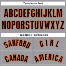 Load image into Gallery viewer, Custom Gray Black Orange-Old Gold Baseball Jersey
