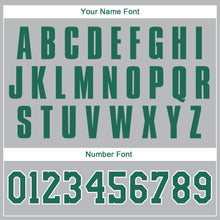Load image into Gallery viewer, Custom Gray Kelly Green-White Authentic Throwback Basketball Jersey
