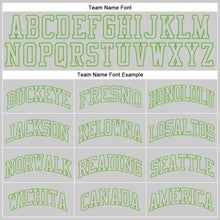 Load image into Gallery viewer, Custom Gray Gray-Neon green Authentic Throwback Basketball Jersey
