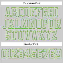 Load image into Gallery viewer, Custom Gray Gray-Neon green Authentic Throwback Basketball Jersey
