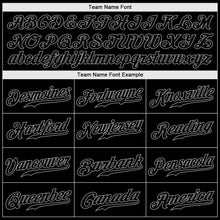 Load image into Gallery viewer, Custom Black Snakeskin Black-Gray 3D Pattern Design Authentic Baseball Jersey
