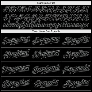 Custom Black Snakeskin Black-Gray 3D Pattern Design Authentic Baseball Jersey