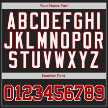 Load image into Gallery viewer, Custom Black Red-Gray Authentic Split Fashion Baseball Jersey
