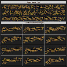 Load image into Gallery viewer, Custom White-Black Old Gold Authentic Split Fashion Baseball Jersey
