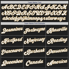 Load image into Gallery viewer, Custom Black White-Red Old Gold Authentic Split Fashion Baseball Jersey
