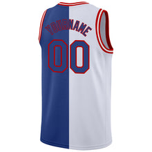 Load image into Gallery viewer, Custom White Royal-Red Authentic Split Fashion Basketball Jersey
