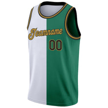 Load image into Gallery viewer, Custom Kelly Green Black-White Authentic Split Fashion Basketball Jersey
