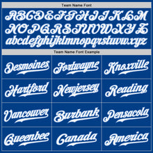 Load image into Gallery viewer, Custom White Royal-Light Blue Authentic Split Fashion Baseball Jersey
