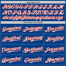 Load image into Gallery viewer, Custom White Royal-Red Authentic Split Fashion Baseball Jersey
