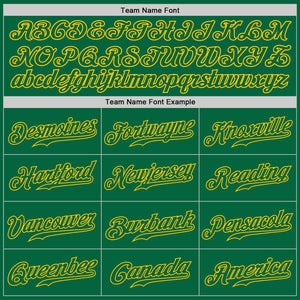 Custom White Kelly Green-Gold Authentic Split Fashion Baseball Jersey