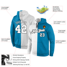 Load image into Gallery viewer, Custom Stitched Panther Blue White-Gray Split Fashion Sports Pullover Sweatshirt Hoodie
