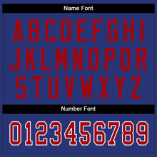 Load image into Gallery viewer, Custom Royal Red-White Split Fashion Football Jersey
