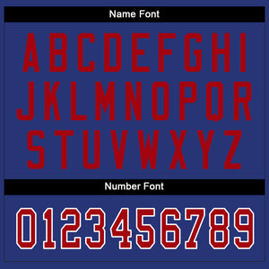 Custom Royal Red-White Split Fashion Football Jersey