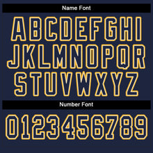 Load image into Gallery viewer, Custom Cream Navy-Gold Split Fashion Football Jersey
