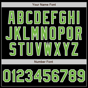 Custom Black Neon Green-Royal Authentic Split Fashion Baseball Jersey