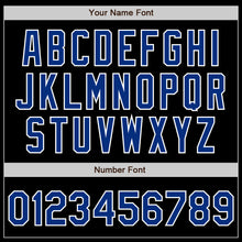 Load image into Gallery viewer, Custom Black Royal-Kelly Green Authentic Split Fashion Baseball Jersey
