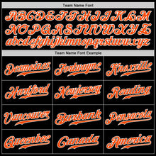 Load image into Gallery viewer, Custom Black Orange-Light Blue Authentic Split Fashion Baseball Jersey
