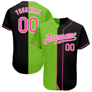 Custom Black Purple-Aqua Authentic Split Fashion Baseball Jersey