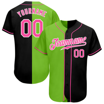 Custom Black Purple-Aqua Authentic Split Fashion Baseball Jersey