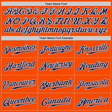 Load image into Gallery viewer, Custom Orange Navy-Gray Authentic Split Fashion Baseball Jersey
