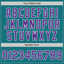 Load image into Gallery viewer, Custom Teal Purple-Gray Authentic Split Fashion Baseball Jersey
